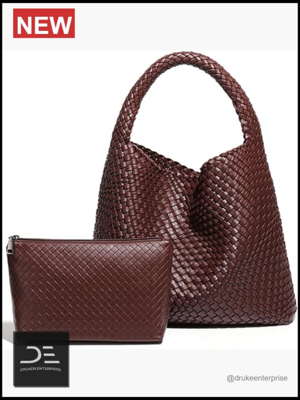 Woven Hobo Tote Shoulder Bag Large Capacity Travel Purse Slouchy Handbag